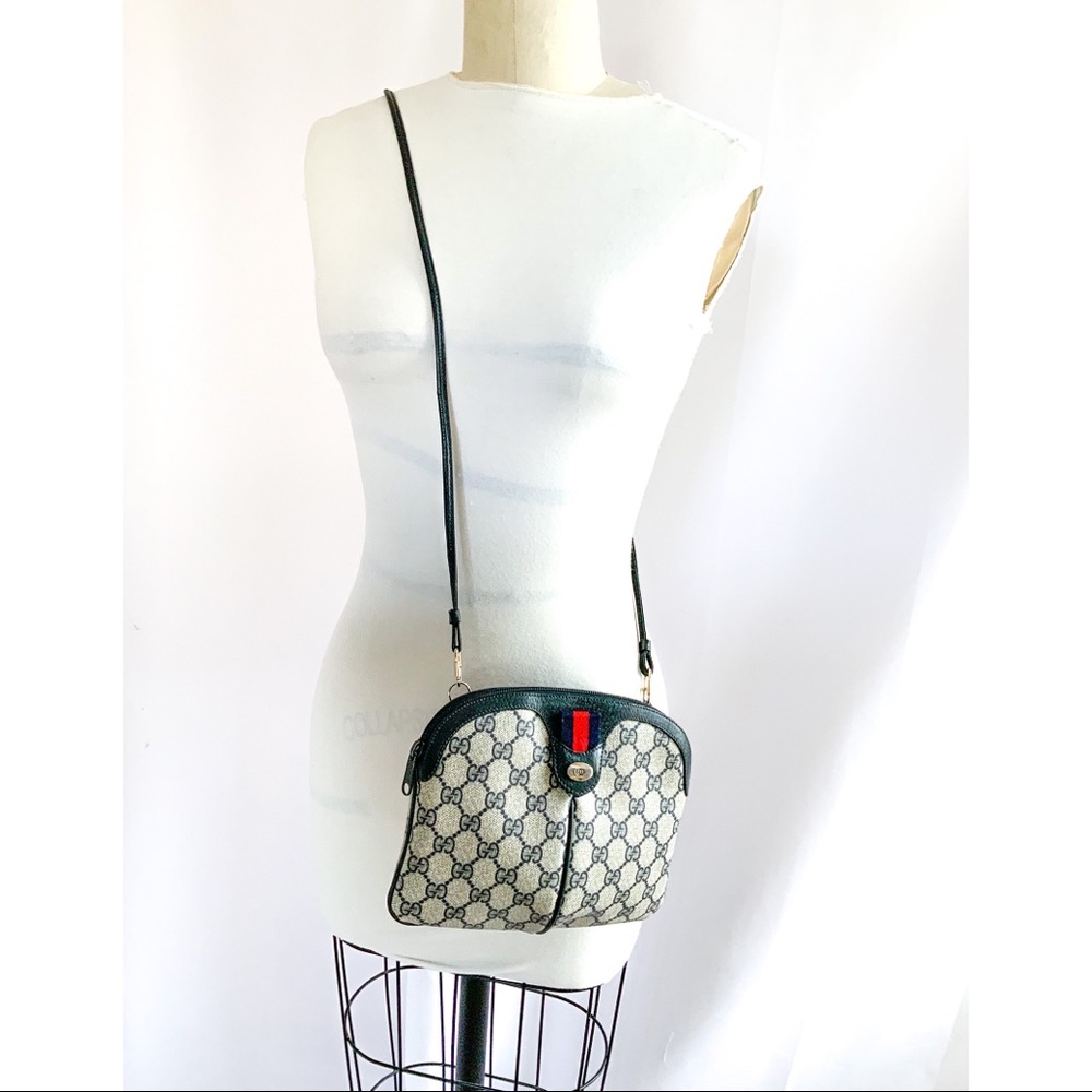 Gucci rare vintage crossbody bag monogram navy
